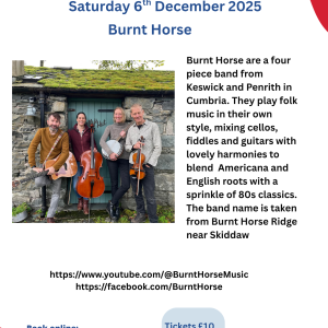Burnt Horse - Saturday 6th December - 7pm