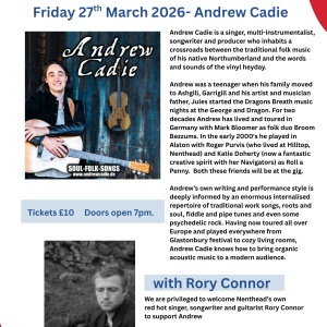 Andrew Cadie - Friday 27th March 2026 - 7pm