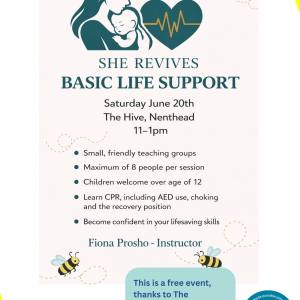 She Revives - basic life support - Saturday 20th June 2026