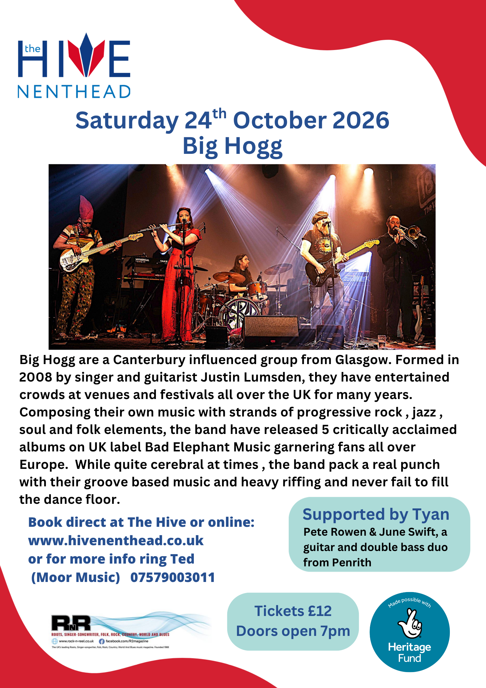 Saturday 24th October - Big Hogg - 7pm